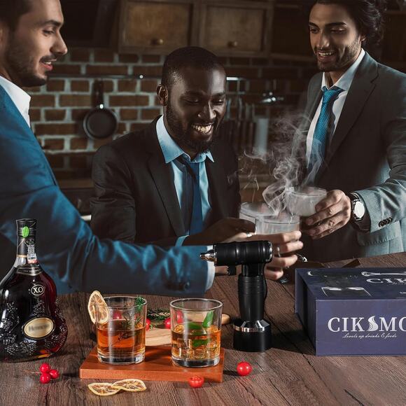 Electric Cocktail Smoker Kit - Rechargeable Whiskey Smoker Kit with Smoking Gun - Picture 2 of 7